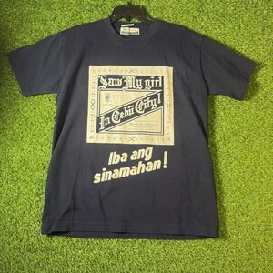 Kulas Cebu City Graphic T-Shirt Navy Blue Size M Cebu Philippines Souvenir Tee